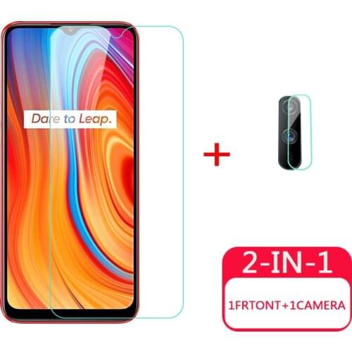 2in1 camera lens protector film For oppo realme v5 c 3 11 15 5 6 7 i s pro screen protect tempered glass For realmy c3 c11 c15