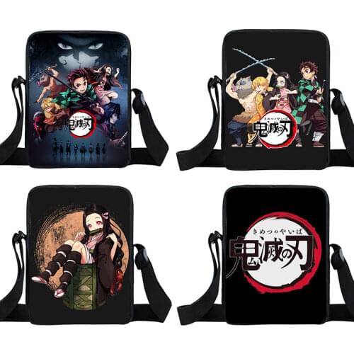 Anime Demon Slayer Kimetsu No Yaiba mini messenger bag Nezuko Tanjirou cross bag girls teenager shoulder bags