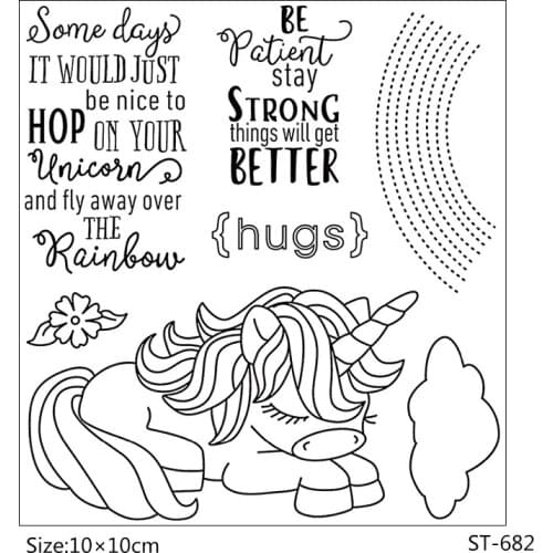 ZhuoAng Unicorn Transparent and Clear Stamp DIY Scrapbooking Album Card Making DIY Decoration Making