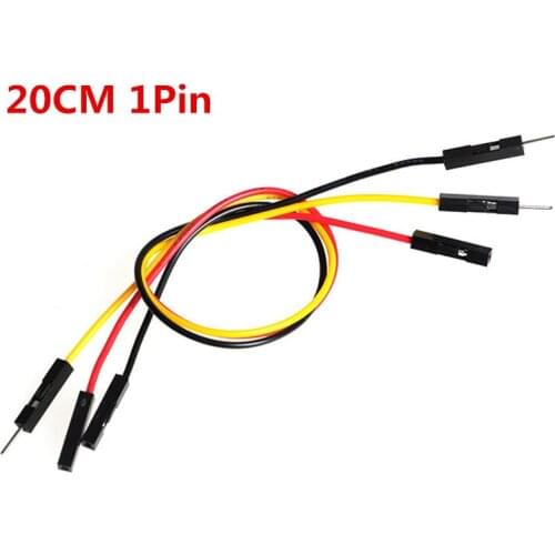 100Pieces 20cm 1Pin Jumper Wire Male to Male, Female to Male, and Female to Female 3D Printer Dupont Cable AWG26 for Breadboard