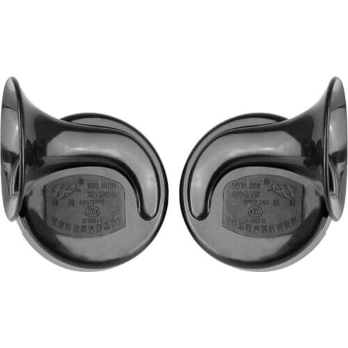 2Pcs Vehicle Loud Snail Dual-tone Electric Air Horn Trumpet 12V 110db