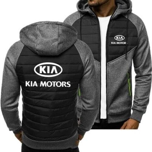 2021 New Men Hoodies for KIA MOTORS Racing Logo Spring Autumn Jacket Casual Sweatshirt Long Sleeve Zipper Hoody