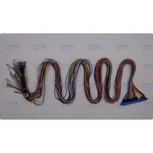 4pcs Jamma Harness with 5, 6 & more action buttons wires 28 pins Jamma harness for X-Box timer board arcade timer converting PCB