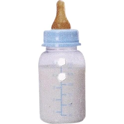 50 Pcs Baby Bottle Painted Buttons 2 Holes Wooden Buttons for Crafting Sewing QX2E