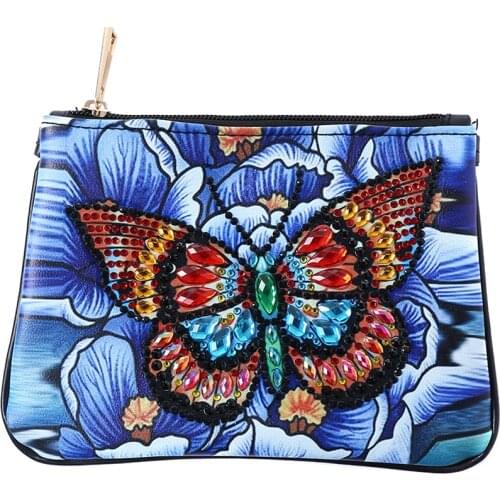 5D DIY Art Special Shaped Diamond Painting Wristlet Wallet Women Clutch Mosaic Bag Christmas Gift for Girlfriend New Year