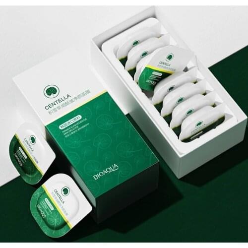 8Pcs/box Centella Niacinamide Deep Cleansing Mud Mask For Face Care Moisturize Shrink Pore Brighten Repair Water And Oil Balance