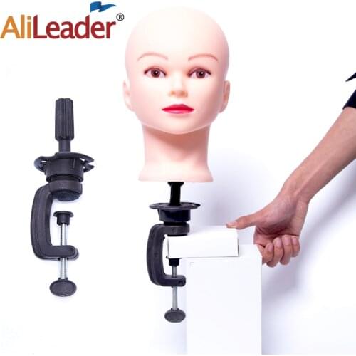 AliLeader 1piece Cheap Black Wig Head Stand Clamp Clamp Holder for Cosmetology Mannequin Manikin Training Head Wig Accessories