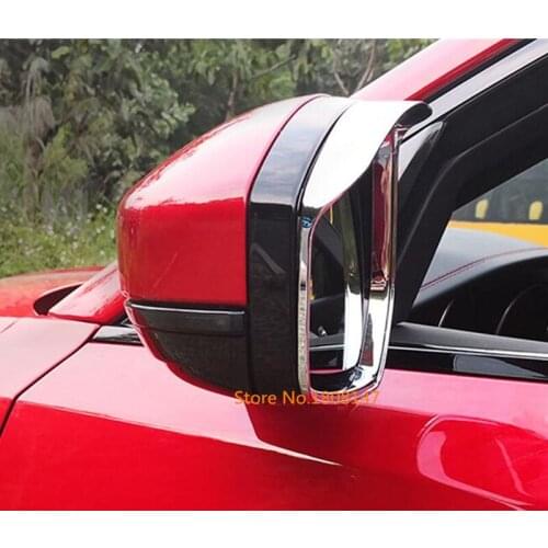 Car Rear Rearview Side Glass Mirror Trim Frame Rain Shield Sun Shade Eyebrow For Jaguar E-Pace Epace 2017 2018 2019 2020 2021