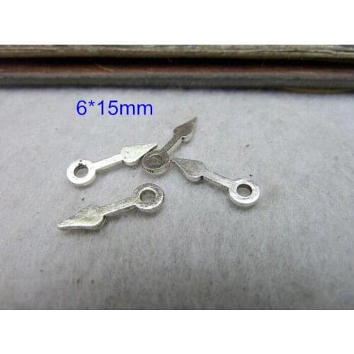 Free Shipping - Wholesale 200 PCS Vintage Style Antique Clock Needle Charms 6*15mm DIY Jewelry Supplies