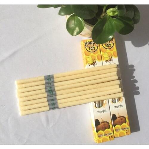 Free Shipping Straight Ear candles Cleaner quicker super quality Authentic Natural Beewax happy ears ear care product 24 pairs