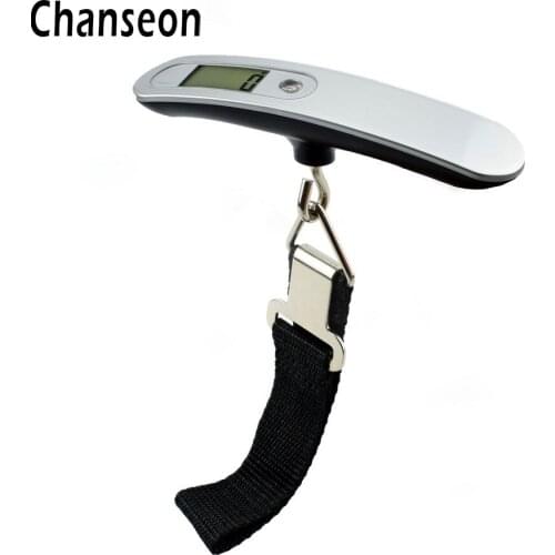 Chanseon 110lb LCD Digital Travel Portable Scale Weight Electronic Fishing Luggage Scale 50kg Weighing Hanging Scales Hand