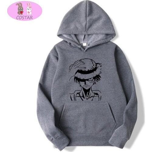 COSTAR Hot Anime One-piece Monkey D Luffy Fashion Hoodies Pullover Harajuku Hooded Sweatershirt Unisex