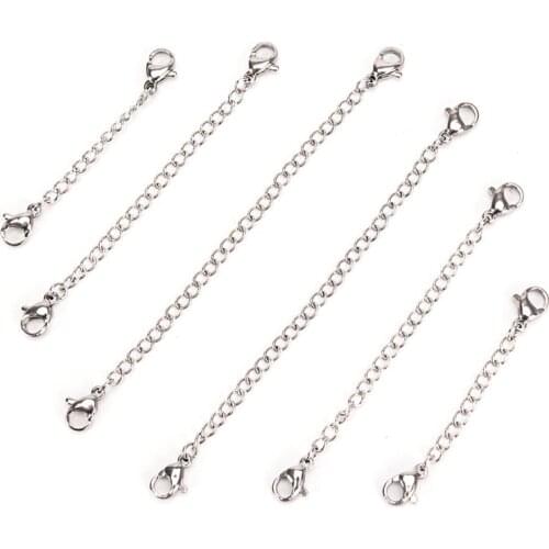Color Necklace Bracelets Anklets Extension Chain For DIY Jewelry Making Materials 50mm/75mm/100mm