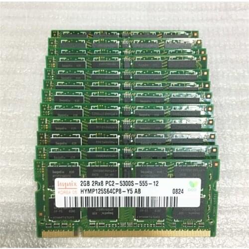 For Laptop Hynix ddr2 2gb 667MHz RAM 2GB 2Rx8 PC2-5300S-555-12 Memory RAMS DDR2 667MHz 2GB 1pcs