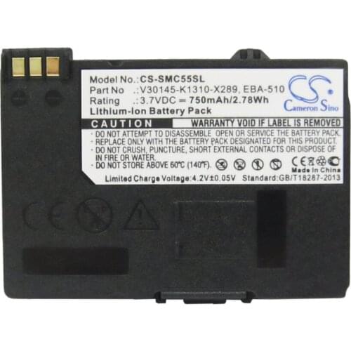 Cameron Sino 750mAh EBA-510 Battery for Siemens A51 A52 A55 A56 A57 A60 A62 A65 A75 C55 C56 C60 C61 C70 C71 A70 batteries
