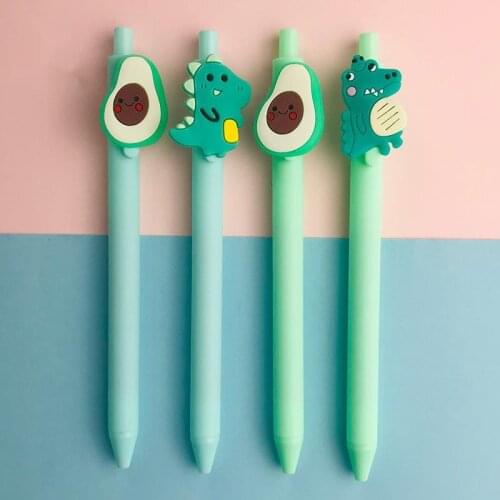 Ellen Brook 1 PCS Gel Cute Pen Creative Cartoon Animals Press Office Gift School Supplies Stationery Kawaii Funny Pens
