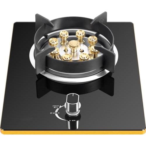 Toughened glass gas stove nine chamber FLASH STOVE household gas stove kitchen FLASH STOVE single stove compact body