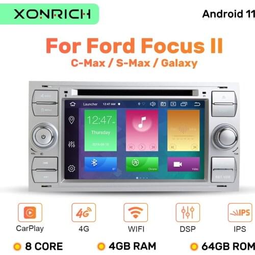 IPS 2 din Android 10 Car GPS For Ford Mondeo S-max Focus C-MAXGalaxy Fiesta transit Fusion Connect kuga Head Unit DVD Multimedia