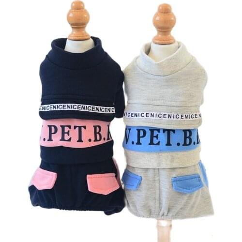 Pet Dog Cat Sweater Hoodie Jumpsuit Pet Dog Coat Puppy Jacket Autumn Clothes Apparel 4 Sizes 2 Colours