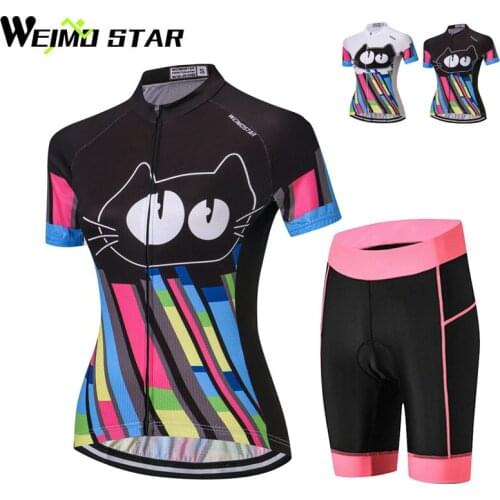 WEIMOSTAR Pro Cycling Jersey Set Womens Bike Uniform Cycle Shirt Ropa ciclismo Bicycle Wear MTB Shorts Cycling Clothing Set