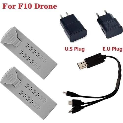 3.7V 1600mAh/2000mAh LiPo Battery And Charger For F10 RC Quadcopter Spare Parts Accessories for F10 4K/6K GPS Drones