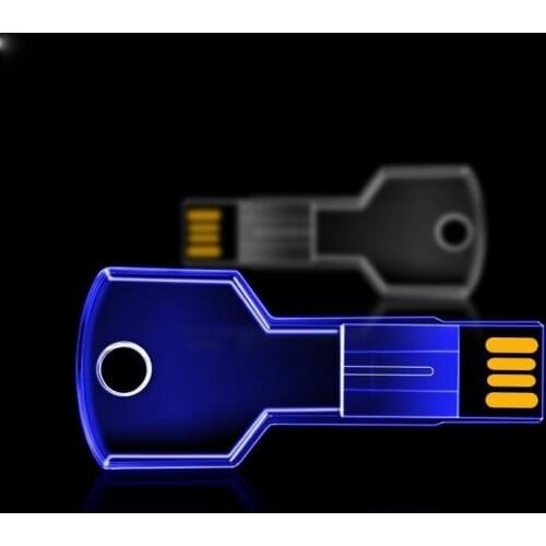 Custom logo New Transparent Key USB 2.0 Memory flash pen drive
