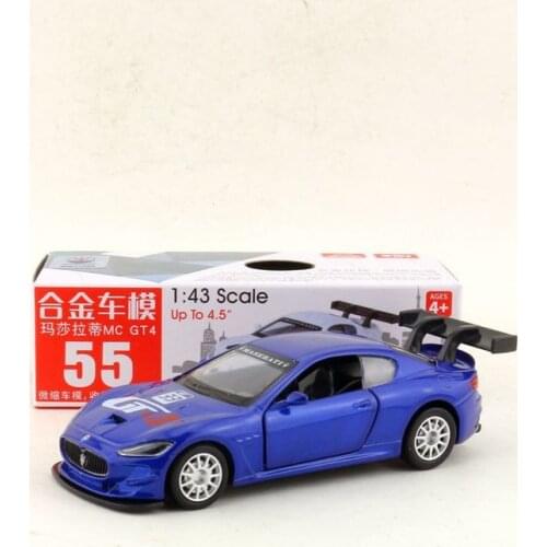 1:43 Scale Marsalati-GT4 Alloy Pull-back car Diecast Metal Model Car For Collection Friend Children Gift