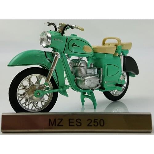 Diecast Car Model 1:24 Scale Atlas MZ ES 250/2 Motorcycle Alloy Model Collection Display Hot Gift Classic Toys for Boys