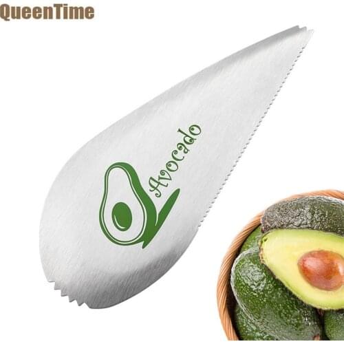 QueenTime Avocado Corer Pulp Separator Stainless Steel Mango Slicer Peeler Core Remover Fruit Vegetable Cutter Kitchen Tools