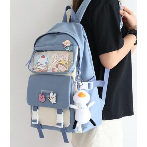 Backpack For Girls Large Capacity Nylon Small FreshWaterproof Senior Middle School Students School Bags Computer Bag