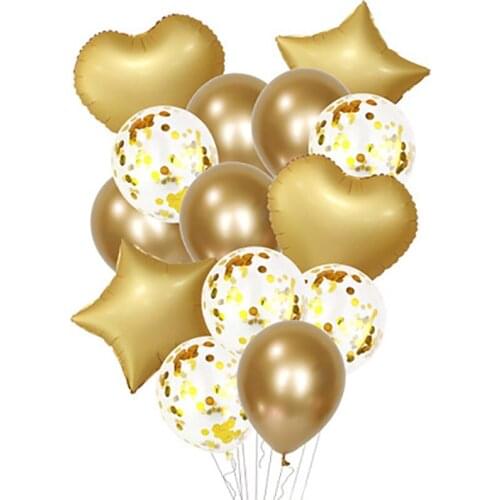 Hearts Stars Sequin Latex Balloons Christmas Decoration Weddings Baby Showers Anniversary Birthday Party Decor Party Decorations