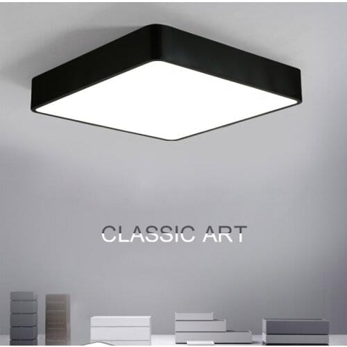 Modern Square LED Ceiling Light Acrylic White Black Surface Mount Lamp For Balcony Bedroom Living Room Fixture Lighting CL180