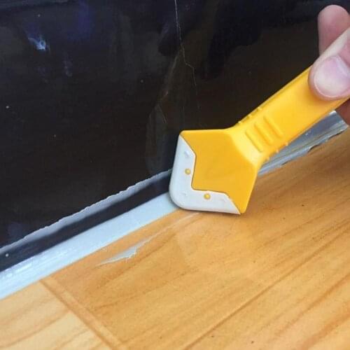 Glass Glue Angle Scraper Silicone Remover Caulk Finisher Sealant Scraper Kitchen Gadgets Shovel 3 In 1 Glass Glue Angle Scraper