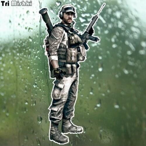 Tri Mishki WCS059 10*20cm Special Forces soldier car sticker funny colorful car auto automobile decals