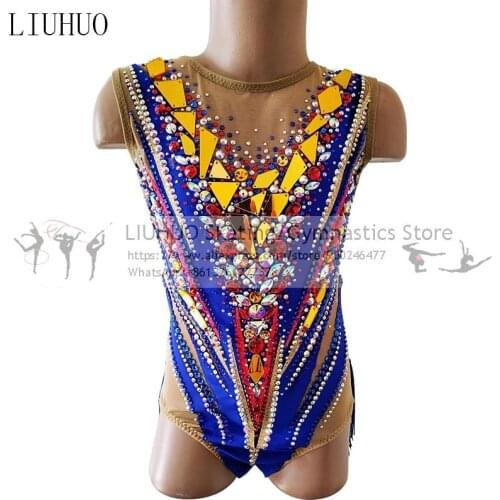 Dress Skating Competition Womens Girls' Ice performance Rhythmic gymnastics Promotion Leotard Artistic Costume Multicolor