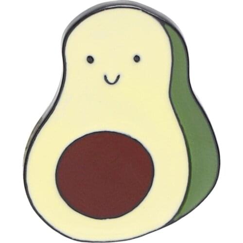 Unisex Cute Cartoon Brooch Pin Cat Avocado Brooch Pin Denim Jacket Collar Backpack Badge Jewelry New Womans accesories