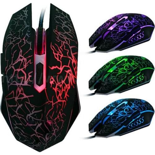 USB wired mouse! Colorful light-emitting silent and sound version, support ergonomics suitable for office, laptop, Gaming Mice