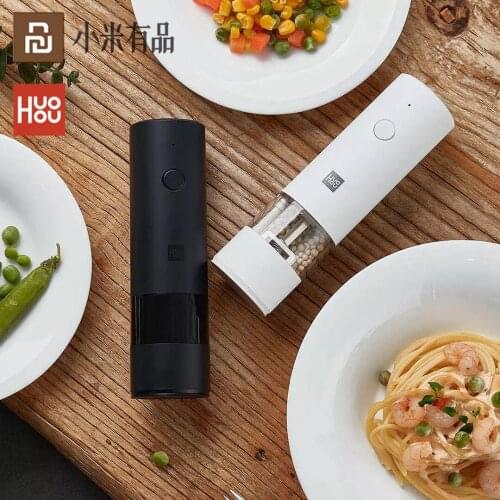 XIOAMI Youpin Huohou 5In1 Automatic Adjustable Electric Pepper Salt Spice Mill Grinder Seasoning Kitchen Grinding For Cooking