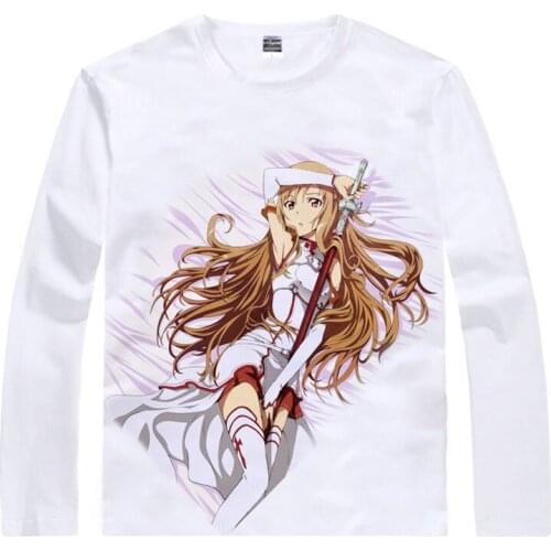 Sword Art Online SAO T-Shirt Sinon Shirt Cute Womens Long sleeves t-shirts Anime clothes kawaii cool sexy beach Long t-shirts a