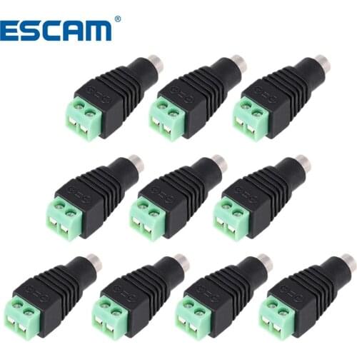10PCS/LOT DC Female TO AV 2.1x5.5mm Power Jack Adapter Plug