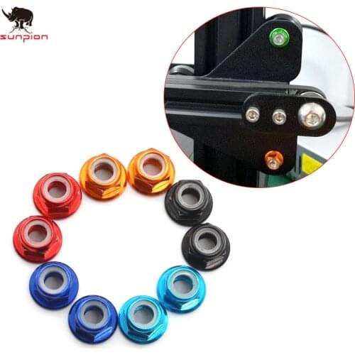 10pcs M3/M4/M5 colourful Rivet Nuts Aluminum Nylon Insert Lock Nut Self-locking Nuts Locknuts Model Hex Nut 3D printer parts