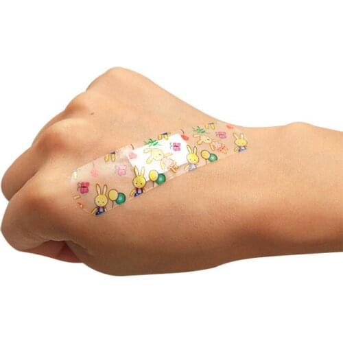 100Pcs Waterproof Breathable Cartoon Band Hemostasis Adhesive Bandages First Aid Emergency Kit Emergency Outdoor Survival Tool