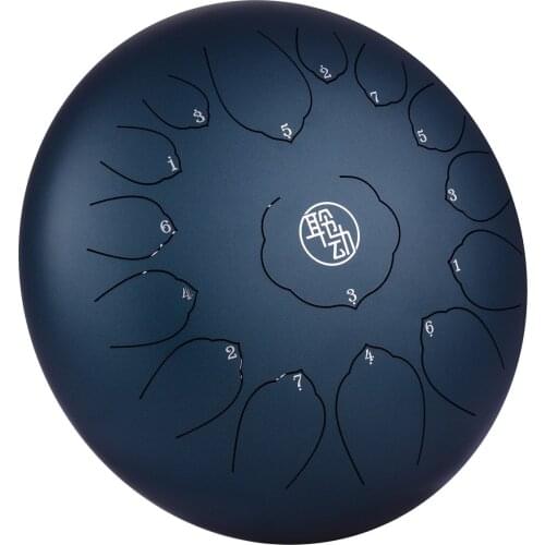 14 Inch Steel Tongue Drum hand drum 15-Notes C-Key Percussion Instrument with Mallets Drum Bag Wiping Cloth