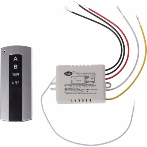Wireless 2 Channel ON/OFF Lamp Remote Control Switch Receiver Transmitter