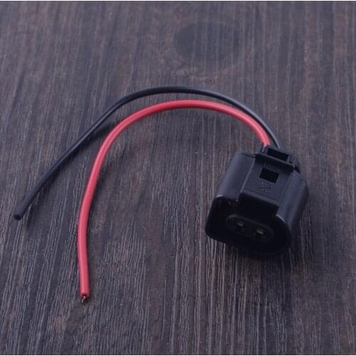 DWCX 1Pc 2pin Fog Light Lamp Wiring Plug Pigtail Connector 1J0973722 Fit for VW Jetta Golf GTI MK4