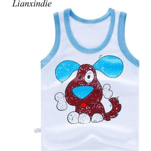 Panda Toddler Childrens Boys Girls Sleeveless T-shirts summer cotton Underwear Undershirt for baby boy girl 4 6 8 10 Years