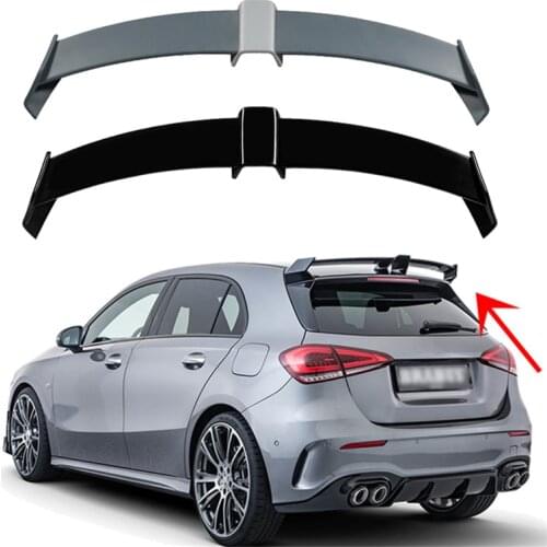 Glossy Black Rear Roof Spoiler Bumper Trim Lip For Mercedes Benz W177 Hatchback A Class A180 A200 A250 A260 A45 AMG 2020 2021