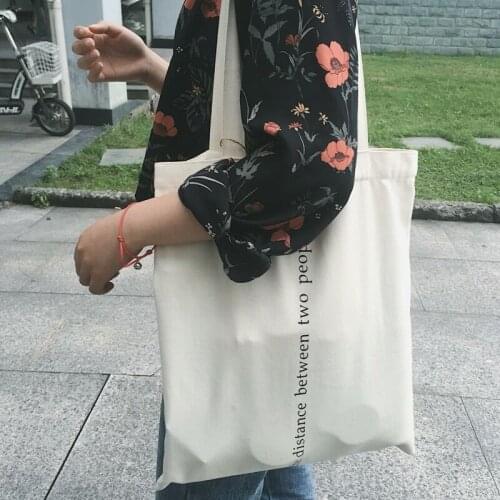 Hot Selling Women Canvas Shoulder Bags Anime Cartoon Duck Handbags Tote Japan Style Students Cloth Reusable Shopping Bag