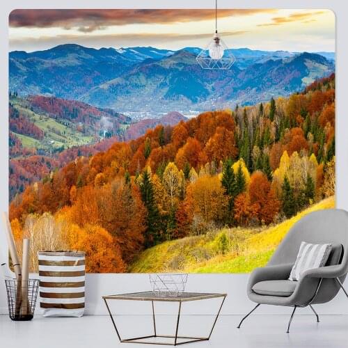 Beautiful forest print large size tapestry home decor hippie wall hanging bohemian tapestry bedroom background cloth sheets