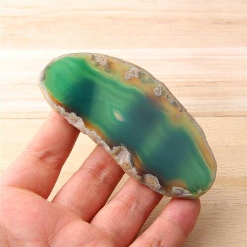 Green 100% Natural agates slice pendant druzy for jewelry making finding stone slice finding gifts handmade 50-80mm finding diy